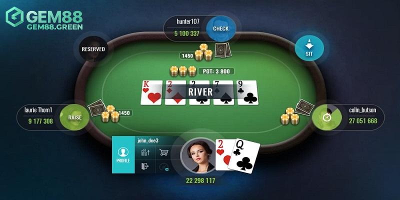 Luật chơi cụ thể của Poker GEM88